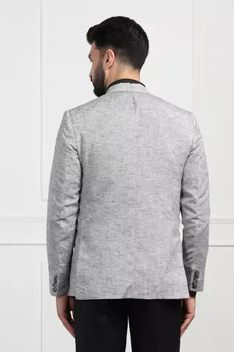 Men linen grey blazer