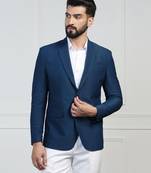 Men corduroy blue blazer