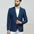 Men corduroy blue blazer