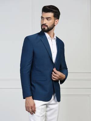 Men corduroy blue blazer 3