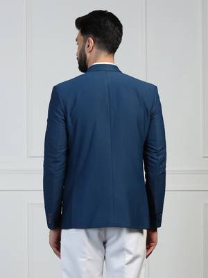 Men corduroy blue blazer 4