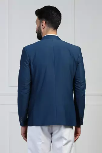 Men corduroy blue blazer