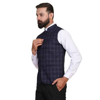 men navy blue tweed modi jacket 2