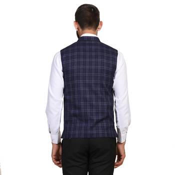 men navy blue tweed modi jacket 3