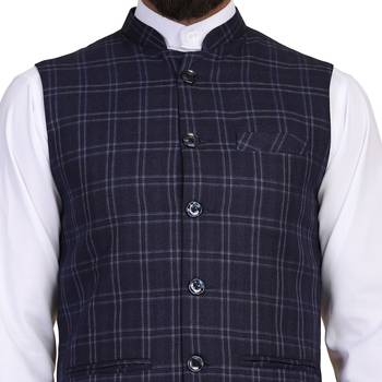 men navy blue tweed modi jacket 4