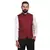 men maroon tweed nehru jacket