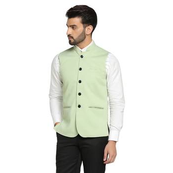 Men pista textured nehru jacket 2