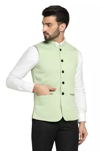 Men pista textured nehru jacket