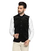 men black velvet nehru jacket