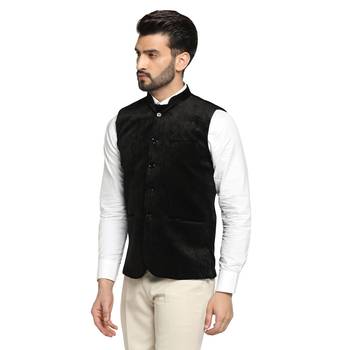 men black velvet nehru jacket 2