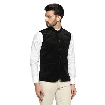 men black velvet nehru jacket 3
