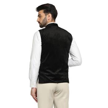 men black velvet nehru jacket 4