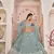 Mesmerizing Ocean Blue Butterfly Net White Cotton Thread Zari Sandwich Sequence Work Lehenga Choli For Wedding