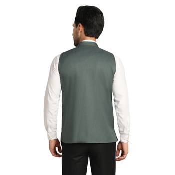 men green solids nehru jacket 4