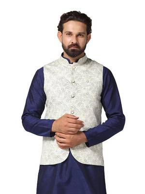 men white printed nehru jacket 1