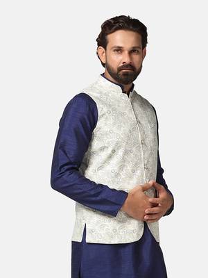 men white printed nehru jacket 3