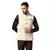 men beige solid nehru jacket