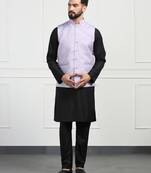 Men purple linen nehru jackets