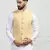 Men yellow linen modi jackets