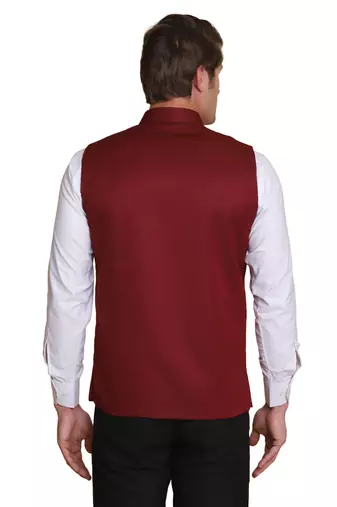 Men maroon nehru jacket