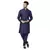 Men blue solid kurta pyjama set