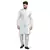 Men white embroidered jacket with kurta pyjama