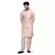 Men peach embroidered jacket with kurta pyjama