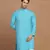 Men solid blue kurta