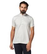 Men green printed short kurta