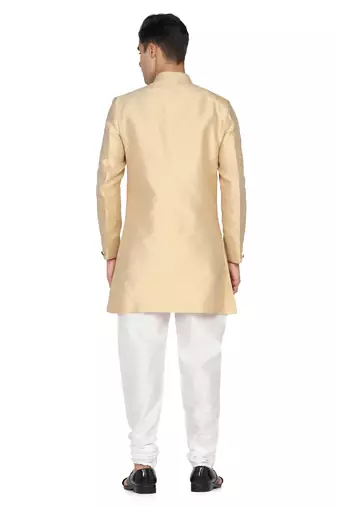 Mens golden indo sherwani