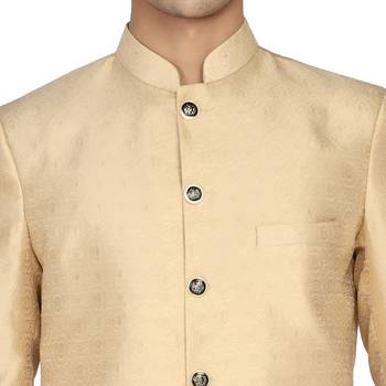 Mens golden indo sherwani 4