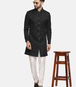 Mens black indo sherwani