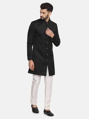 Mens black indo sherwani 3