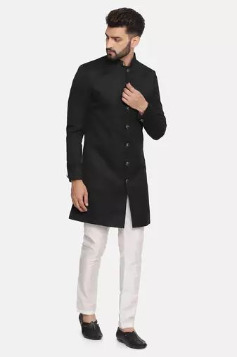 Mens black indo sherwani