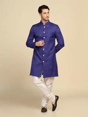 Men purple indo sherwani 1