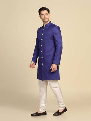 Men purple indo sherwani 2