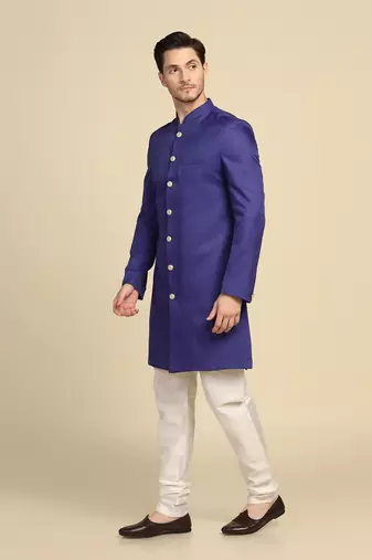 Men purple indo sherwani