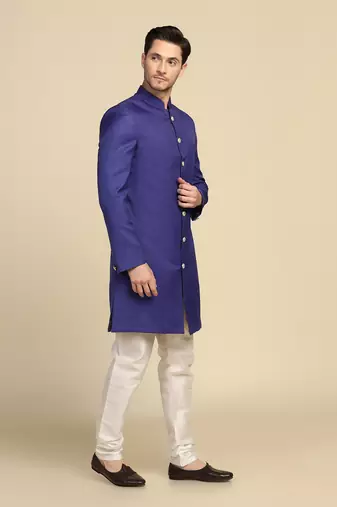 Men purple indo sherwani