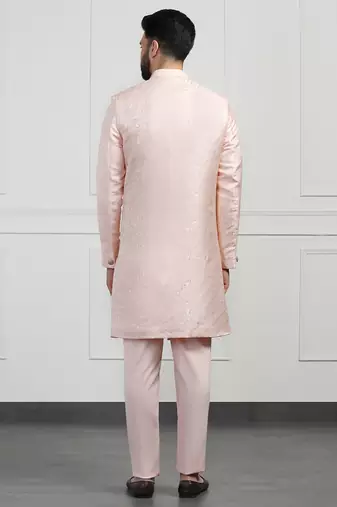 Men peach indo sherwani