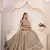 Chocolate Brown Net White Thread Zari Sequence Embroidered Work Lehenga Choli 