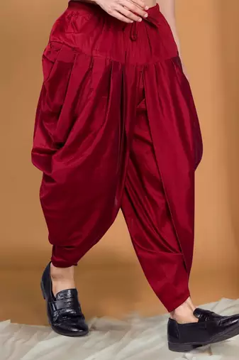 Shiwam ethnix ready to wear cotton-silk dhoti for mens