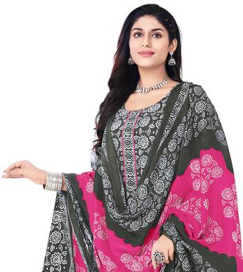 Unstitched art silk salwar suit dress material printed 2