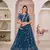  Blue Net Thread With Zari Sandwich sequins Embroidered Work Lehenga Choli 