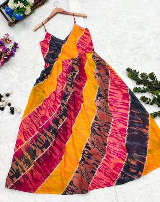 Summer special sleeveless tye dye gown  2