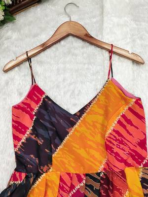 Summer special sleeveless tye dye gown  3
