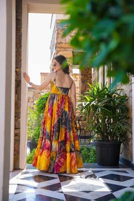 Summer special sleeveless tye dye gown  4