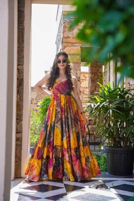 Summer special sleeveless tye dye gown  5