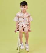 Green cotton printed co-ord set