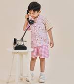 Lavender cotton printed co-ord set