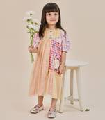 Light coral cotton printed dress